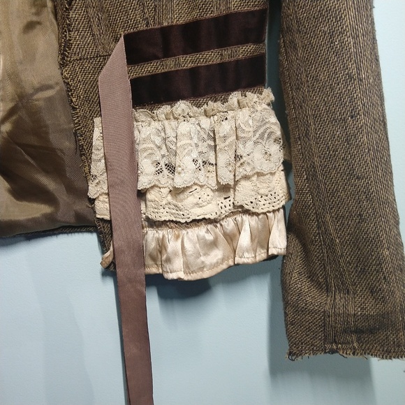 Zoe D Tweed Blazer Vintage Details - Picture 5 of 7